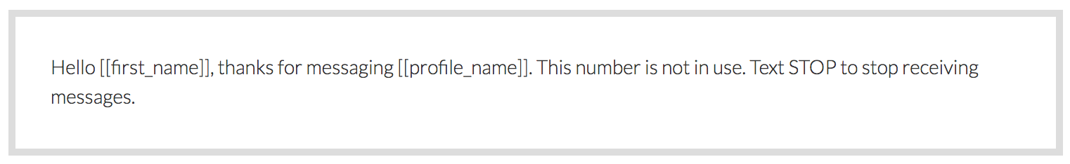 default text message autoreply