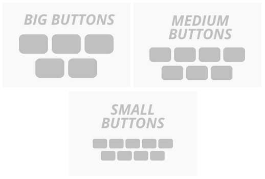 buttons layouts