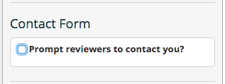contact form unchecked